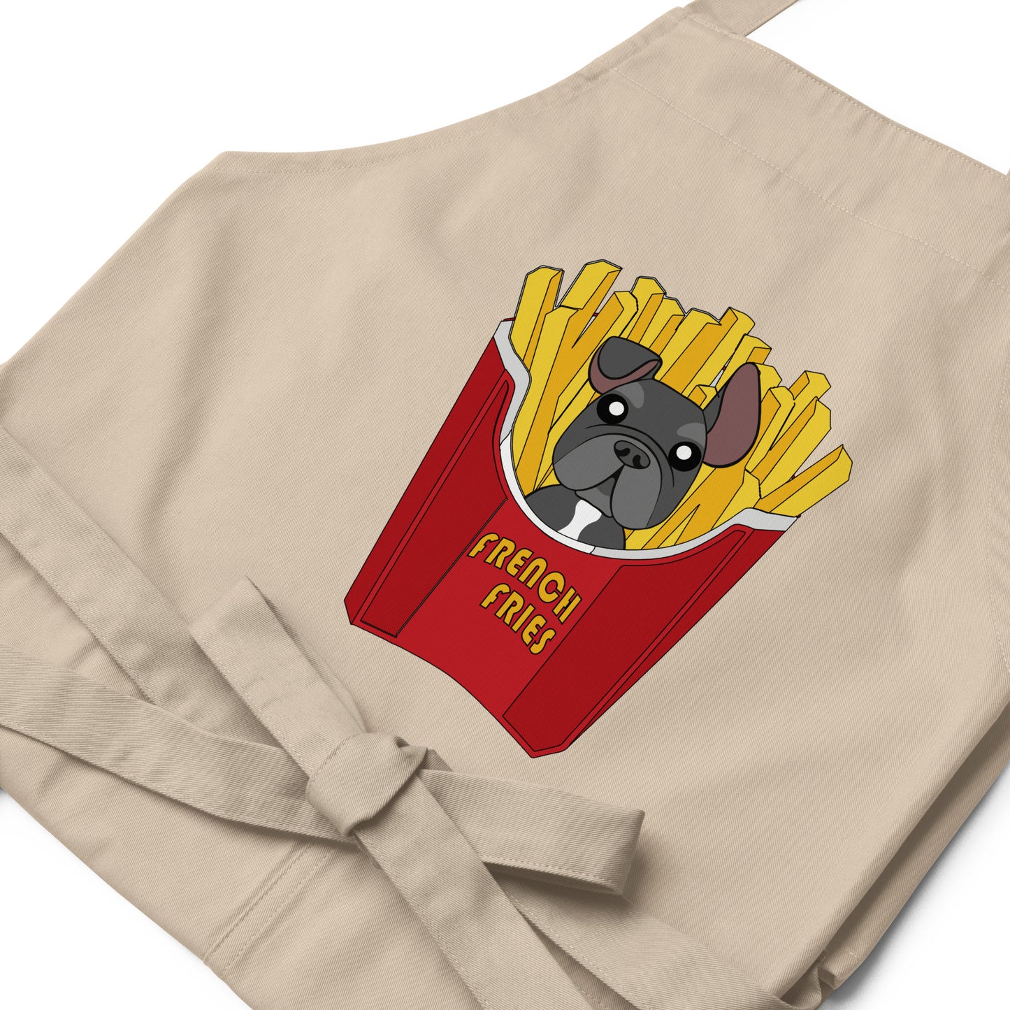 Frenchie 'French Fries' Organic cotton apron