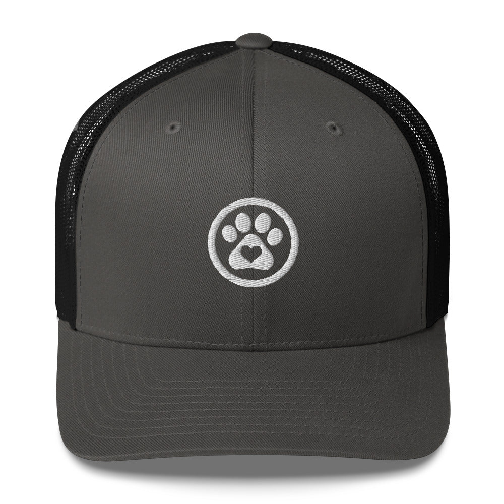 Paw Print - White - Trucker Cap