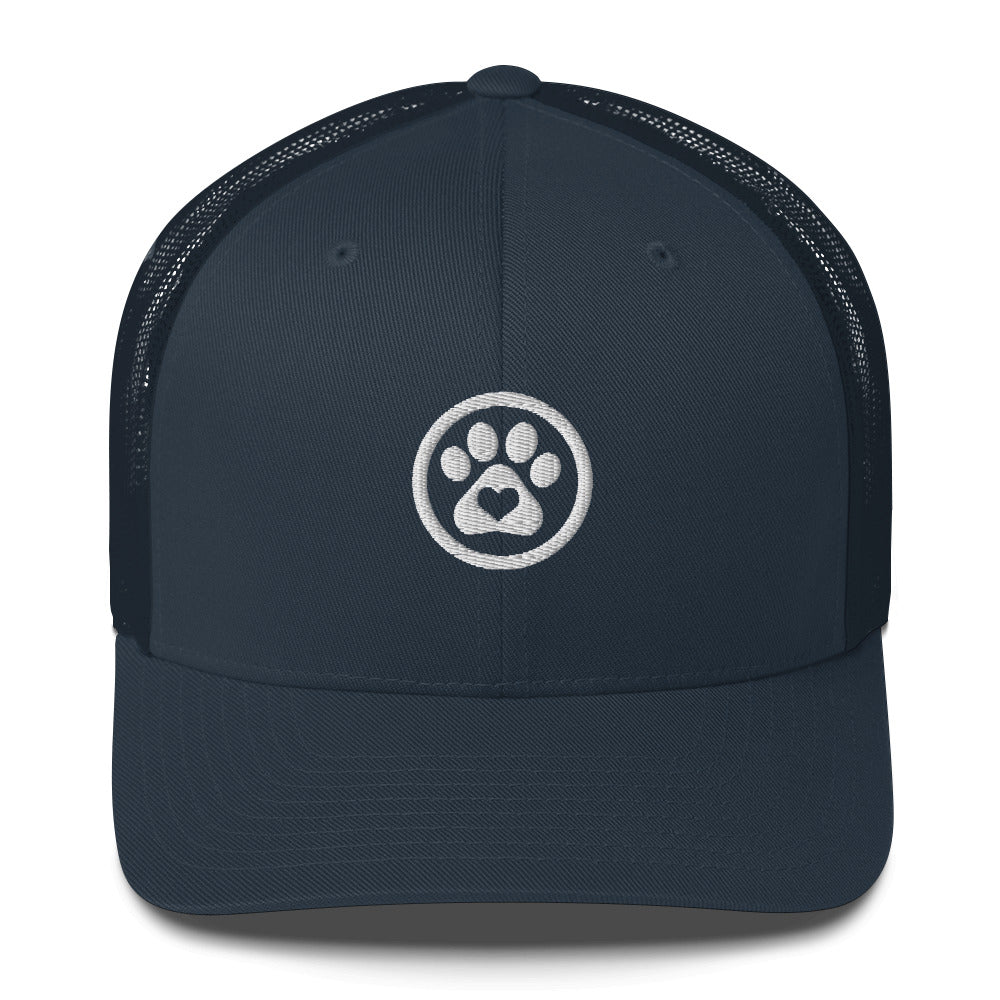 Paw Print - White - Trucker Cap