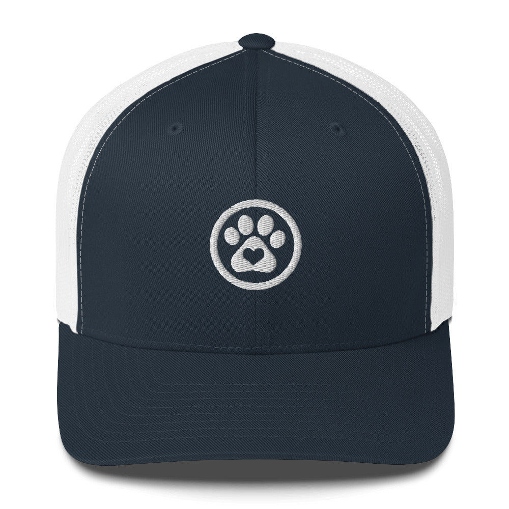 Paw Print - White - Trucker Cap