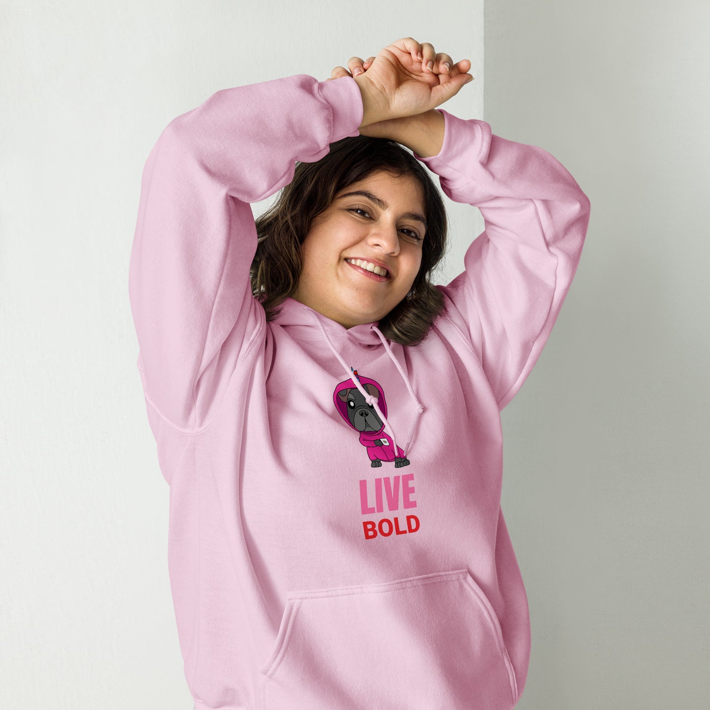 Frenchie - LIVE BOLD - Womens Hoodie