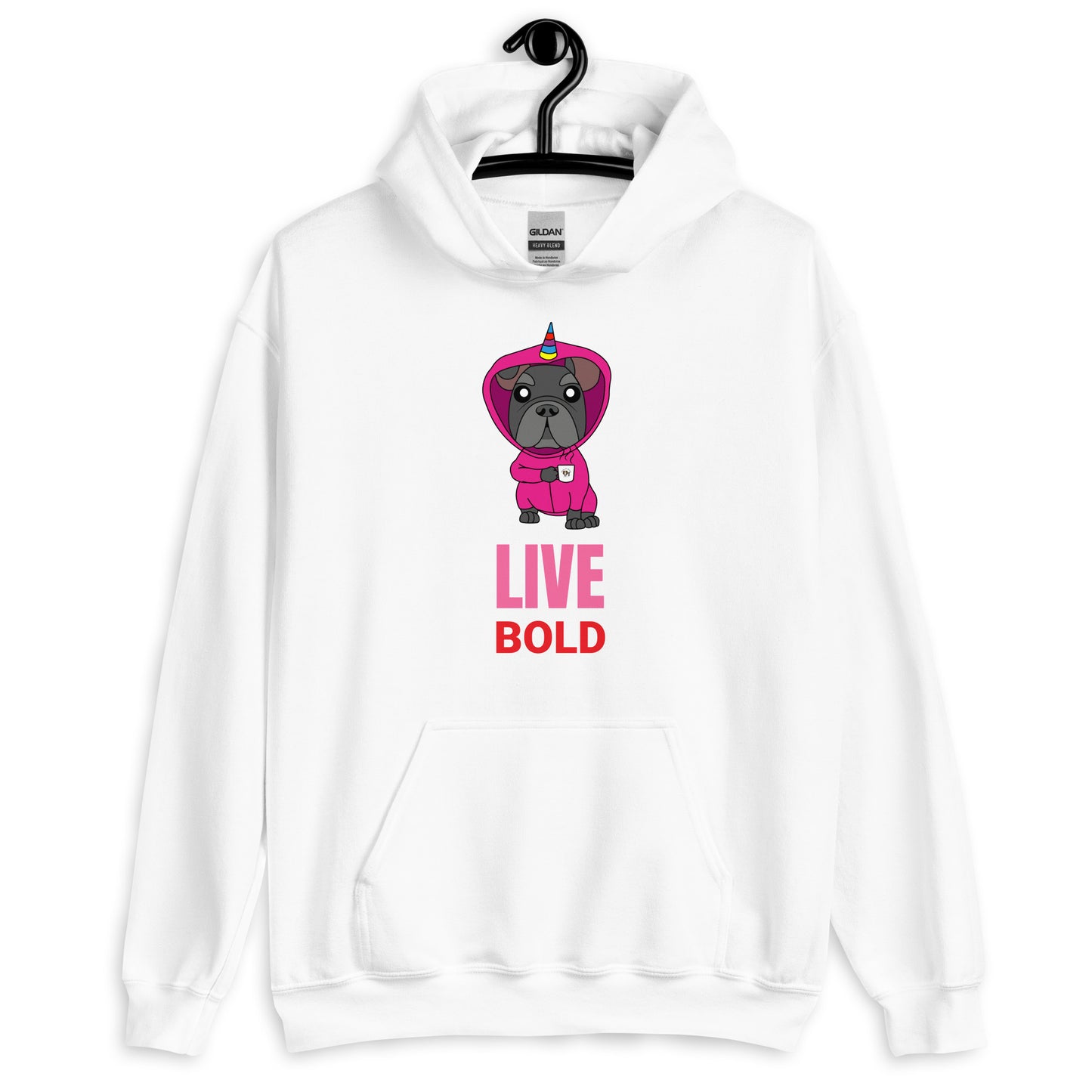 Frenchie - LIVE BOLD - Womens Hoodie