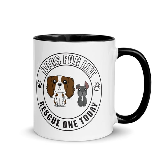 Dogs for Life Mug with Color Inside