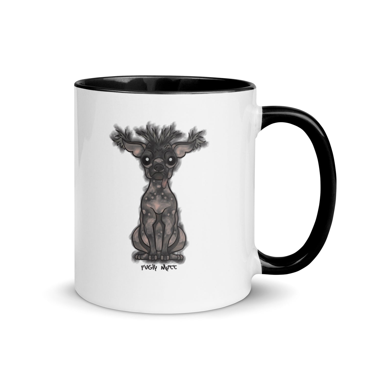 Fugly Mutt 'Charcoal' Mug with Color Inside