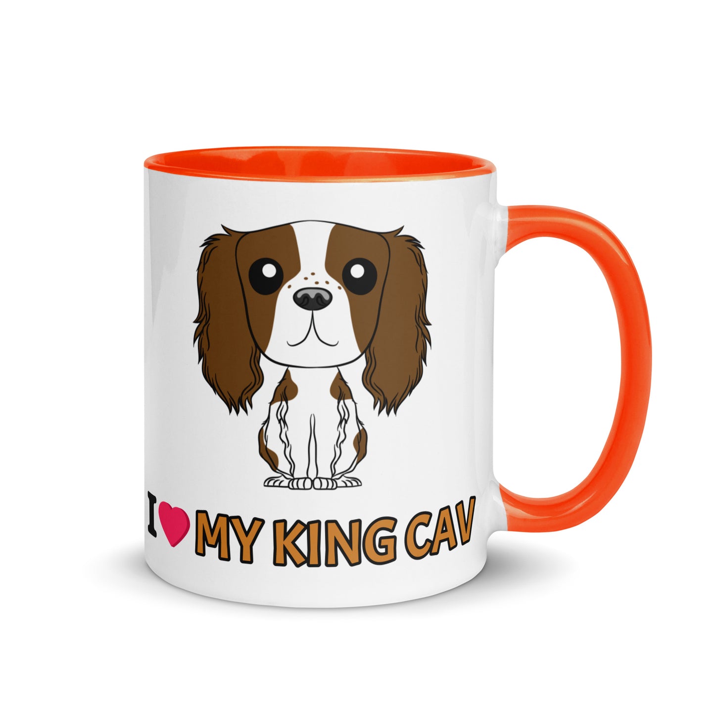 I Love My King Cav Mug with Color Inside