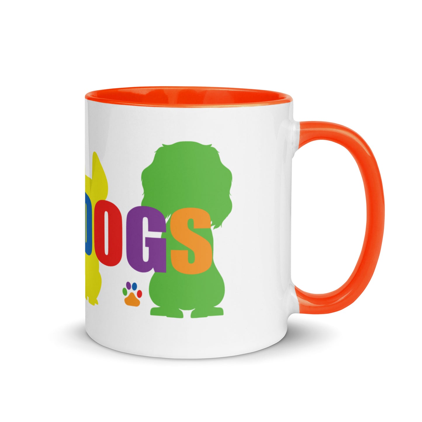 I Love Dogs (Multicolor) Mug with Color Inside