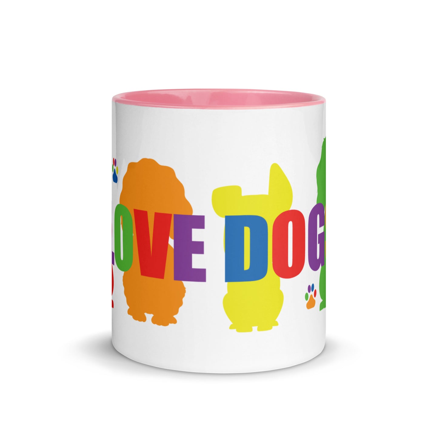 I Love Dogs (Multicolor) Mug with Color Inside