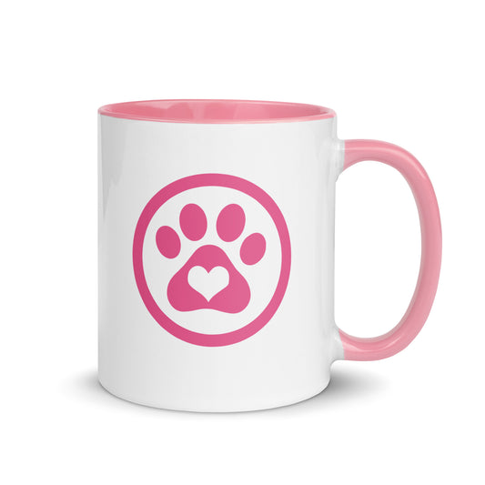 Pink Paw Love - Mug with Color Inside