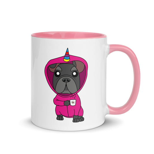 Frenchie 'Live Bold' Mug with Color Inside