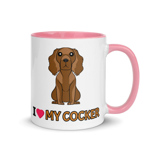 I Love My Cocker Mug with Color Inside