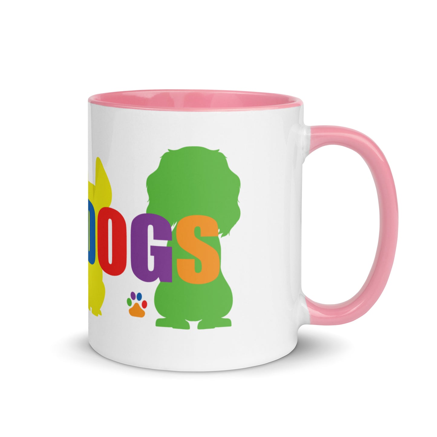 I Love Dogs (Multicolor) Mug with Color Inside