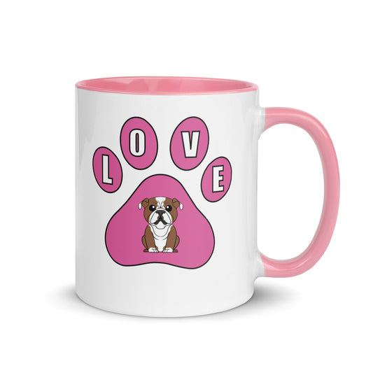 Bulldog Love Mug with Color Inside