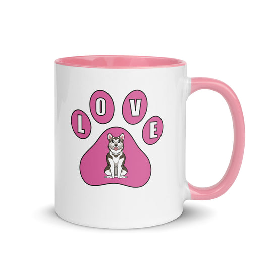 Husky Love Mug with Color Inside