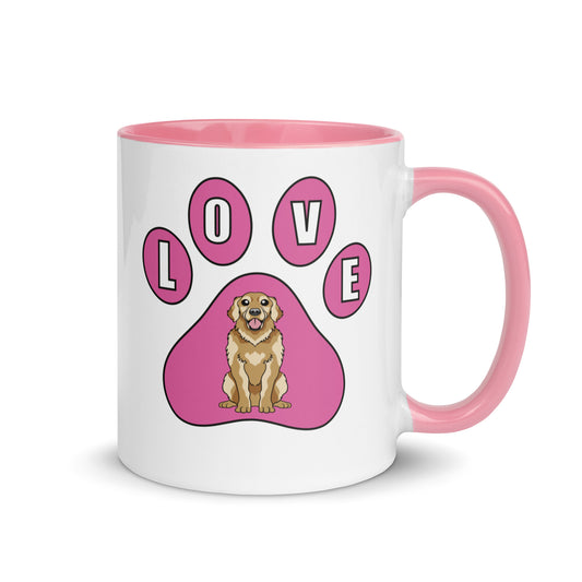 Golden Love Mug with Color Inside