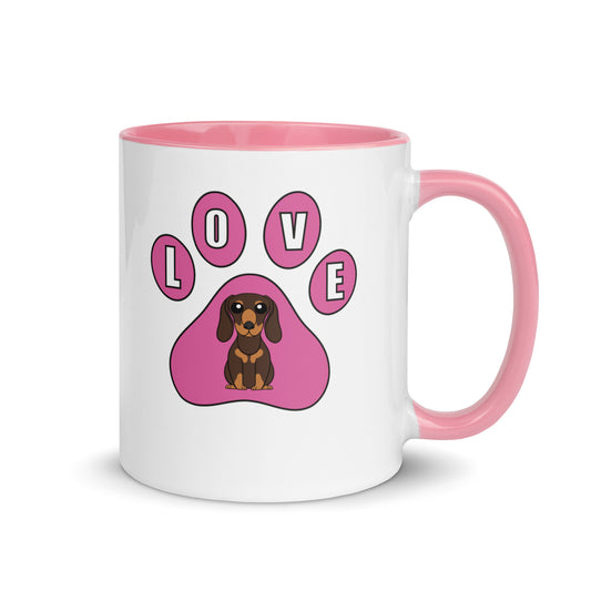 Dachshund Love Mug with Color Inside