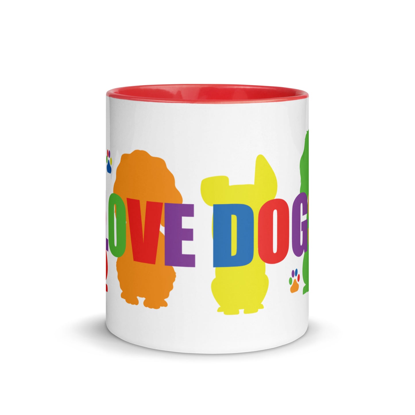 I Love Dogs (Multicolor) Mug with Color Inside