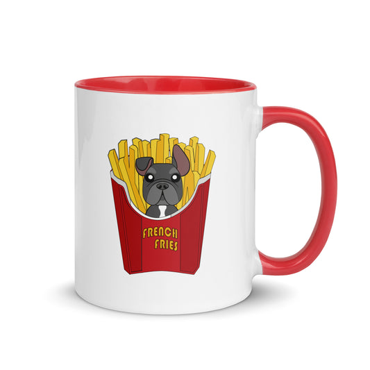 Frenchie 'French Fries' Mug with Color Inside