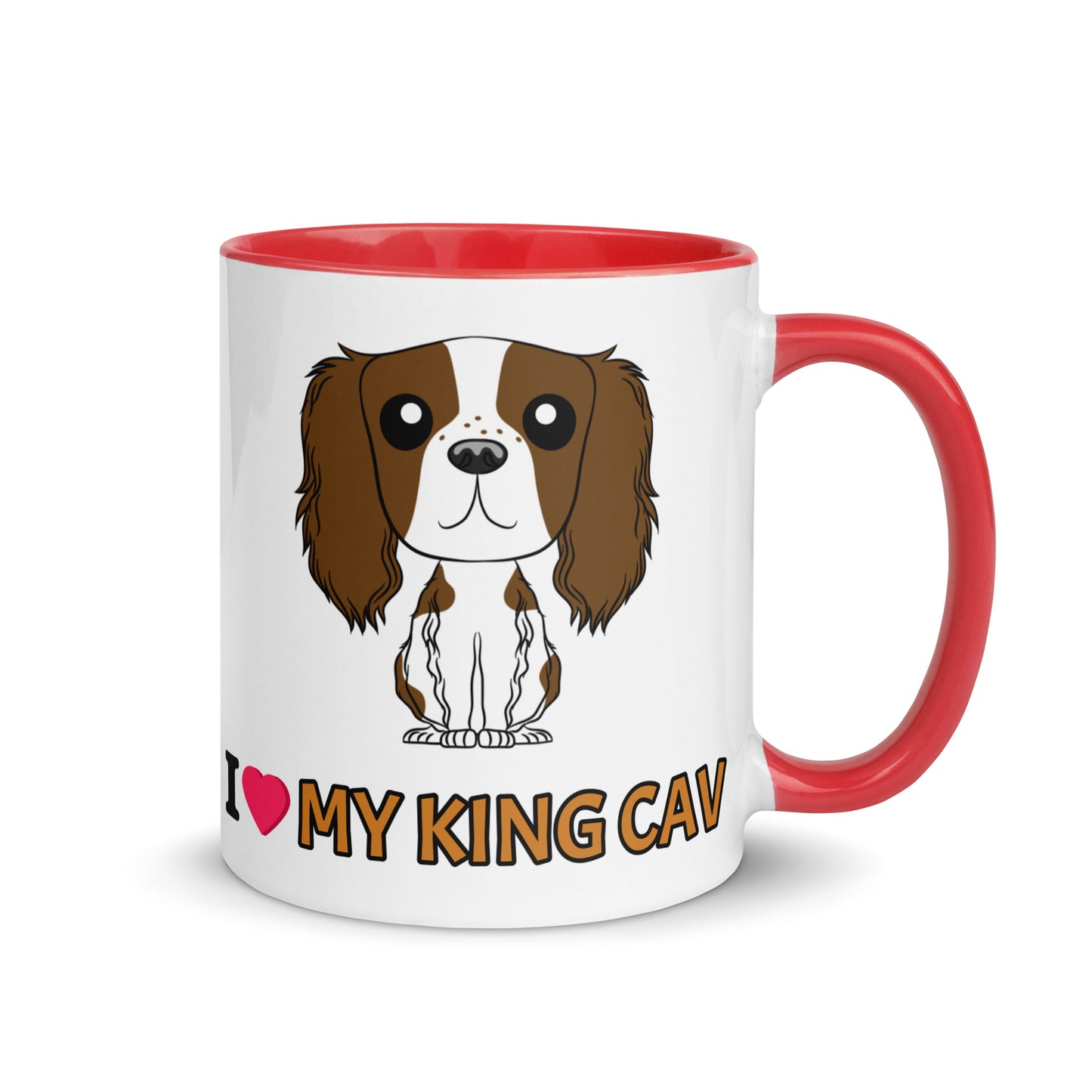 I Love My King Cav Mug with Color Inside