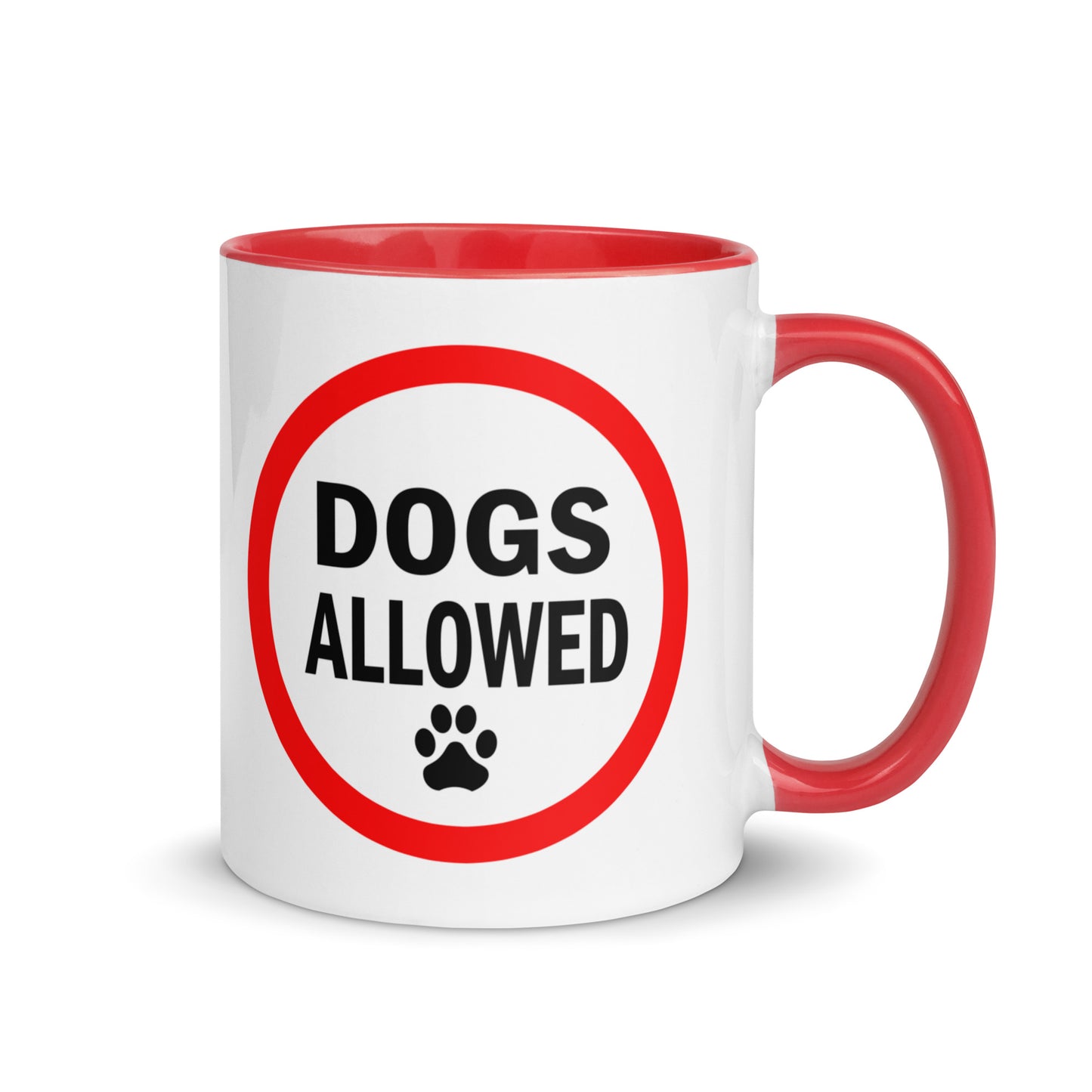 Dogs Allowed Mug with Color Inside