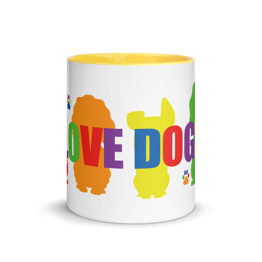 I Love Dogs (Multicolor) Mug with Color Inside