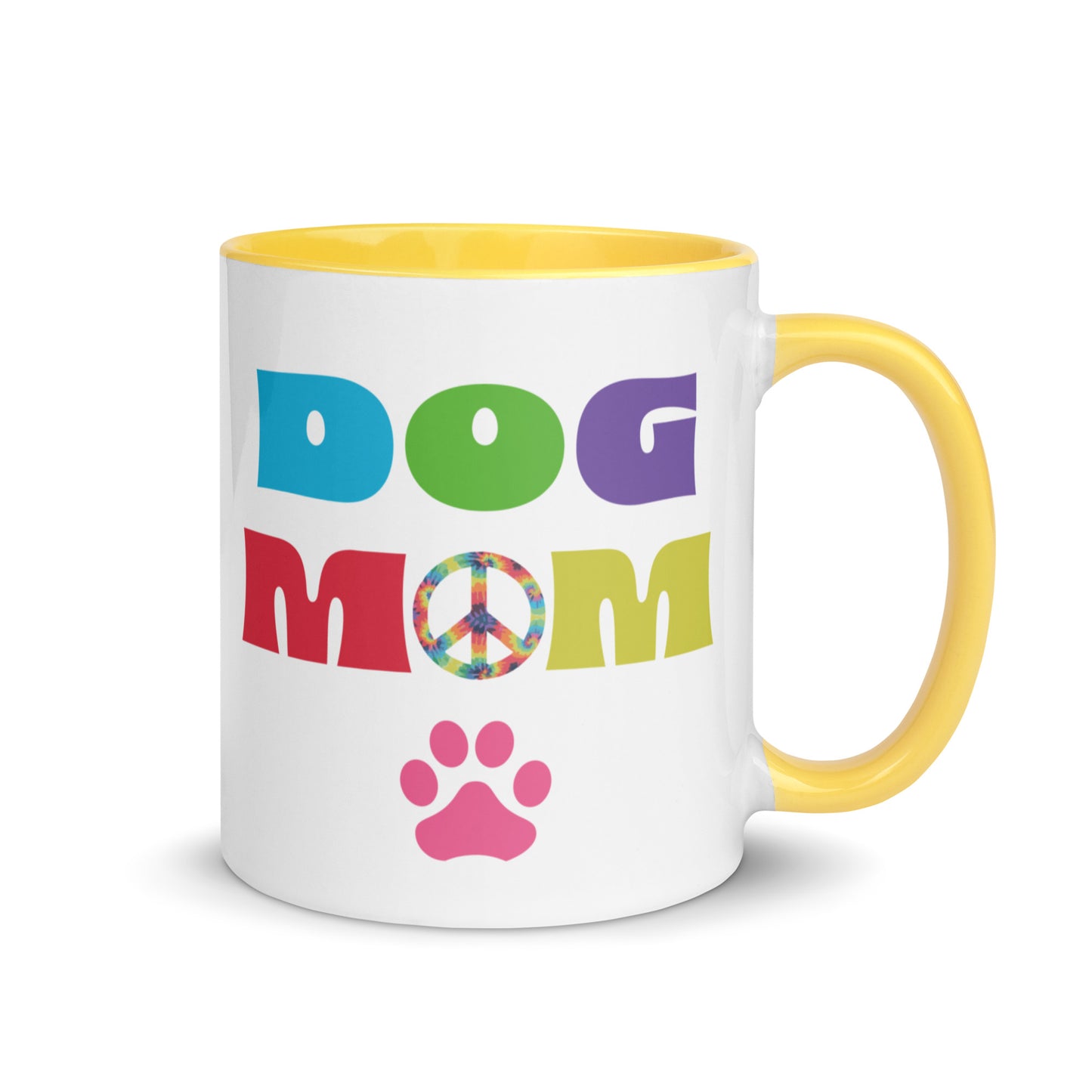 Dog Mom Mug with Color Inside