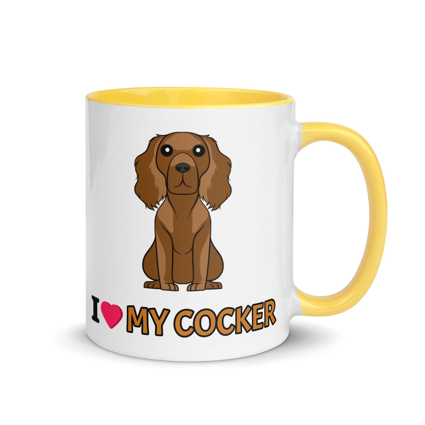 I Love My Cocker Mug with Color Inside