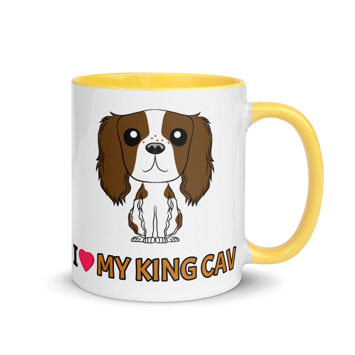 I Love My King Cav Mug with Color Inside