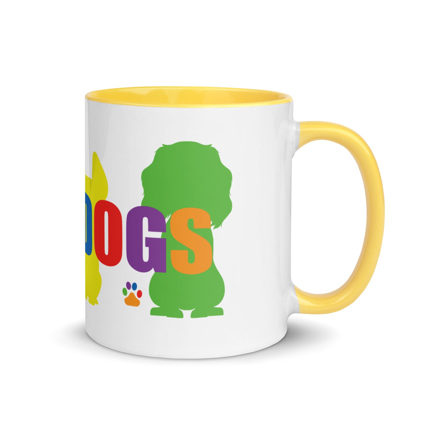 I Love Dogs (Multicolor) Mug with Color Inside