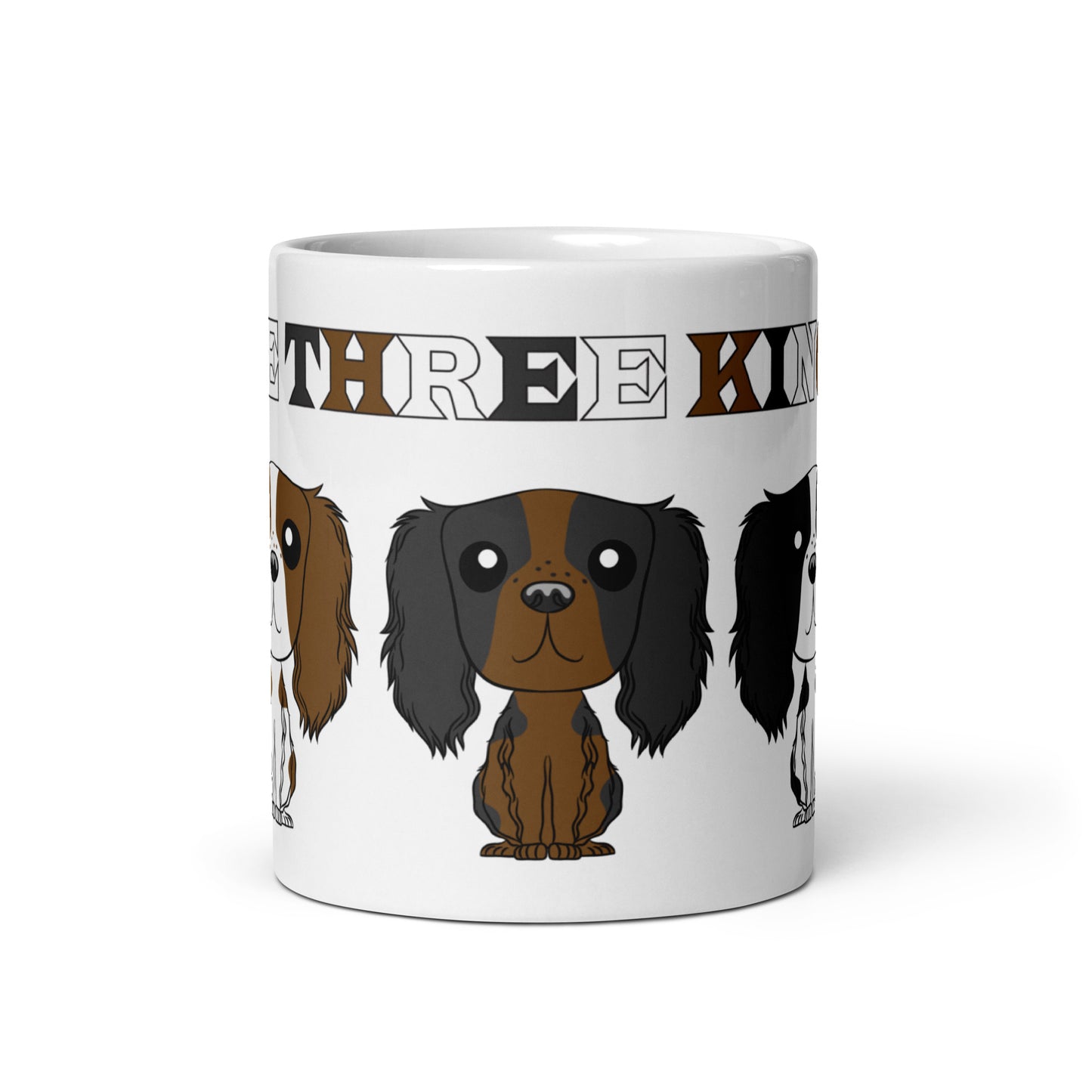 King Cav 'Three Kings' White glossy mug