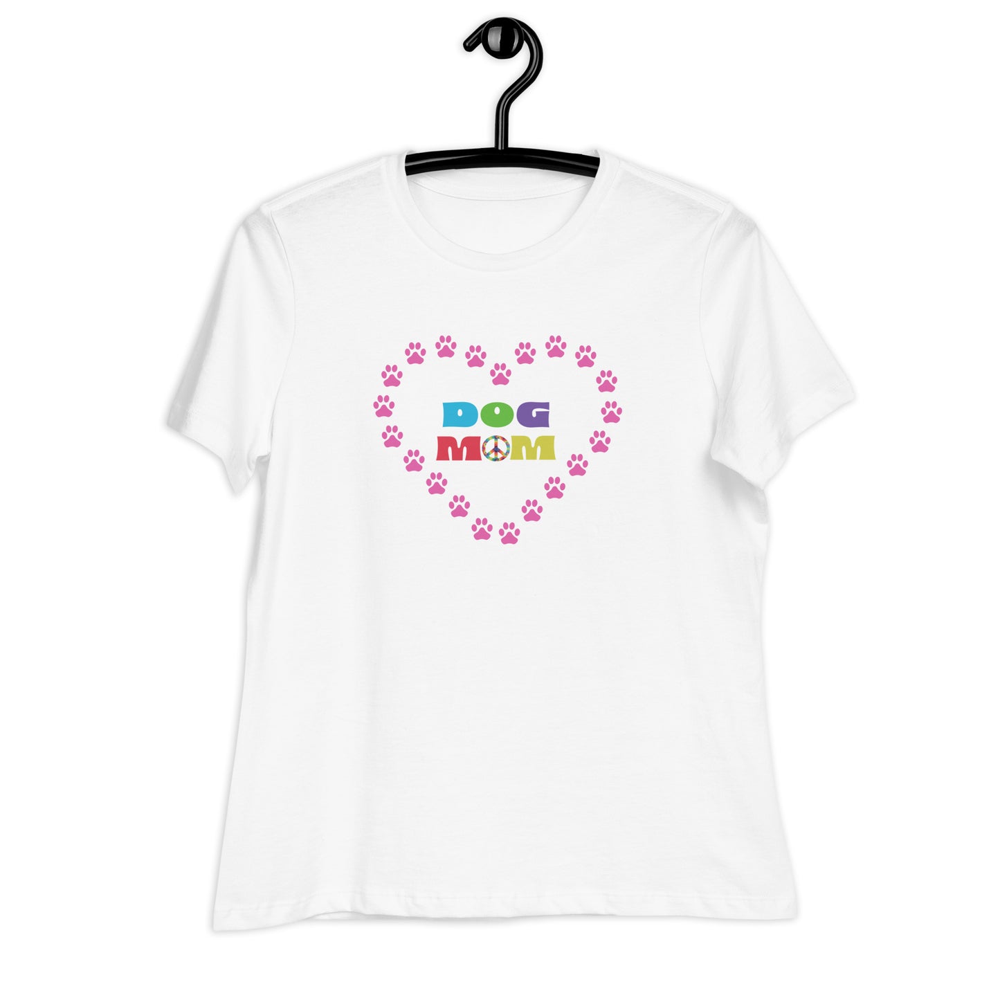 Dog Mom Paw heart - Women's Relaxed T-Shirt